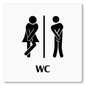 WC společné, 118x118mm, bílá, Nevada